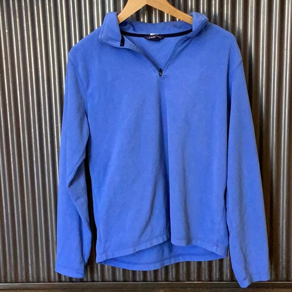Light blue Lands End quarter zip